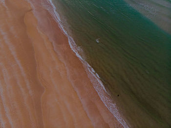 High angle view of beach