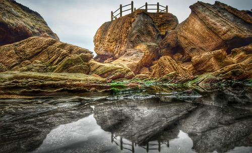 Rocks in sea