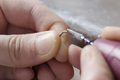 Close-up of hands