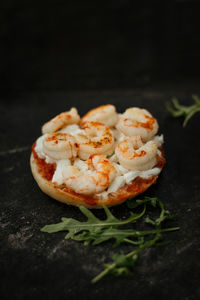 Close-up of food on table