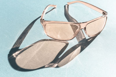 High angle view of sunglasses on table