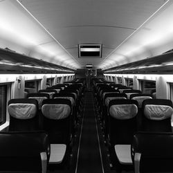 Empty seats in train