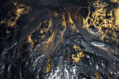 Full frame shot of rock in water