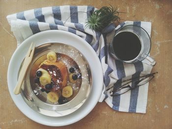Directly above shot of food in bowl