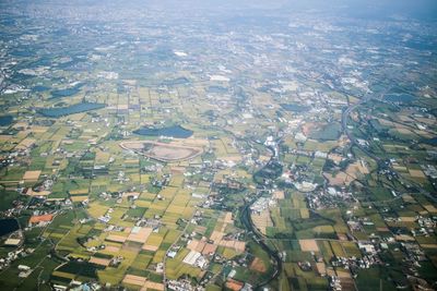 Aerial view of landscape against sky