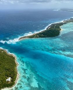 High angle view of sea shore