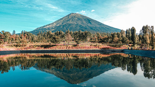 Reflection of mountain in lake