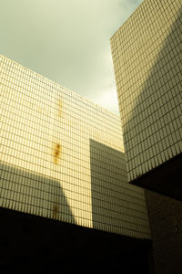 Low angle view of modern building against sky