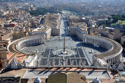 Aerial view of st peter square