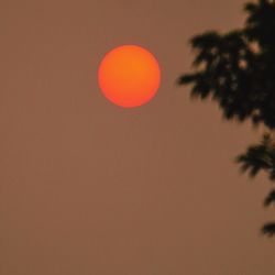 Low angle view of sky at sunset