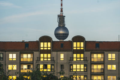 Building against cloudy sky