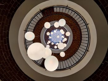 Low angle view of spiral staircase