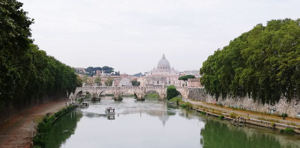 View of the vatican city from the tiber river, rome
