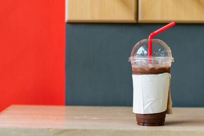 Close-up of drink on table