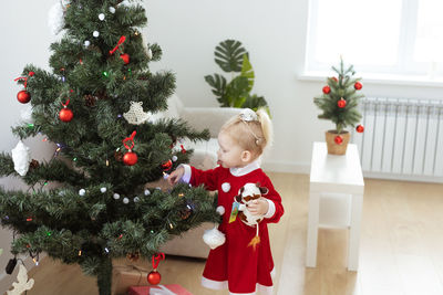 Christmas decoration on table