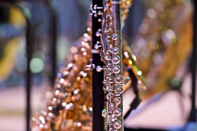 Close-up of wind instrument