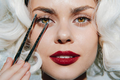 Close-up of young woman