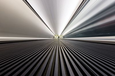 Empty moving walkway at airport