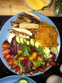 Close-up of meal served in plate