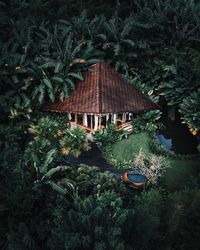 High angle view of built structures