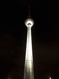 Low angle view of communications tower