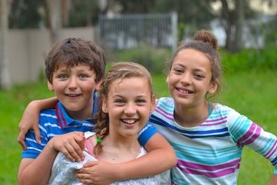 Portrait of happy girl smiling