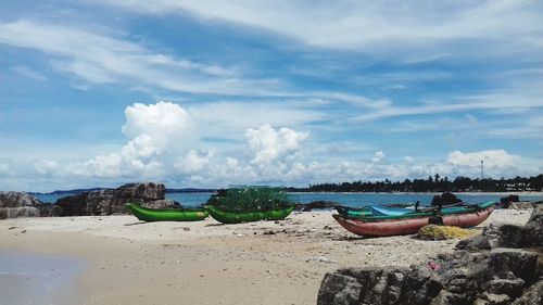 Panoramic view of beach against sky