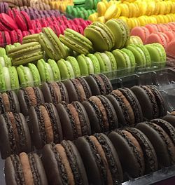 Close-up of macaroons