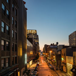 City street at night