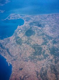 Aerial view of landscape against sky