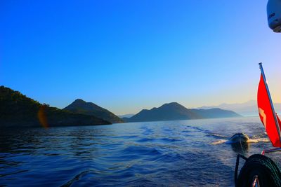 Scenic view of mountains against clear sky