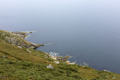 High angle view of sea shore