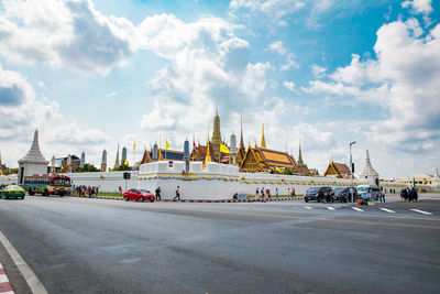 Outside view of grand palace bangkok thailand, wat phra kaew