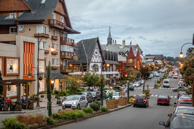 View of city street