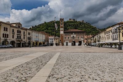 View of historical building against cloudy sky