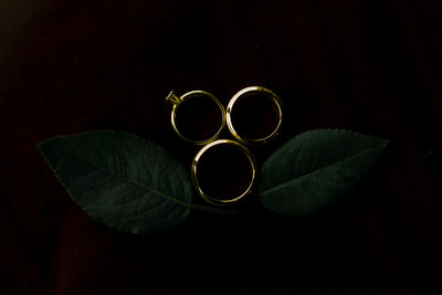 High angle view of sunglasses on table