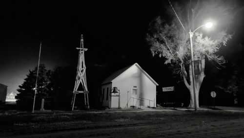 Illuminated built structure at night