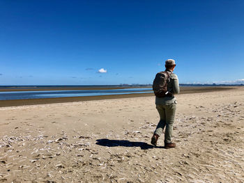 Full length of man standing on beach