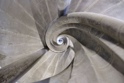 Directly below shot of spiral staircase