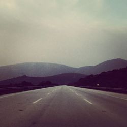 Road passing through mountains