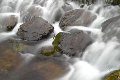 Scenic view of waterfall