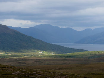View of loch eishort and the ever-changing light from the hills around heaste on the isle of skye