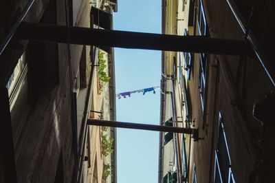 Close-up of built structure against sky