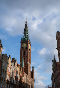 City hall medieval gothic saint mary cathedral main city hall at dlugi targ square ancient