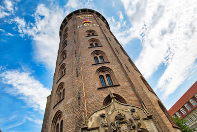 Low angle view of old building against sky