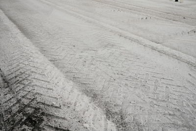 High angle view of road