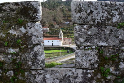 Small wall of old building