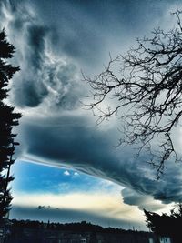 Low angle view of cloudy sky