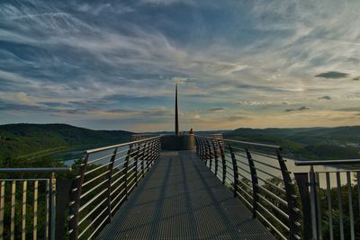 Scenic view of mountains against sky during sunset