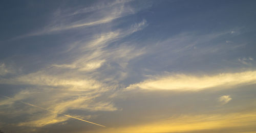 Low angle view of cloudy sky